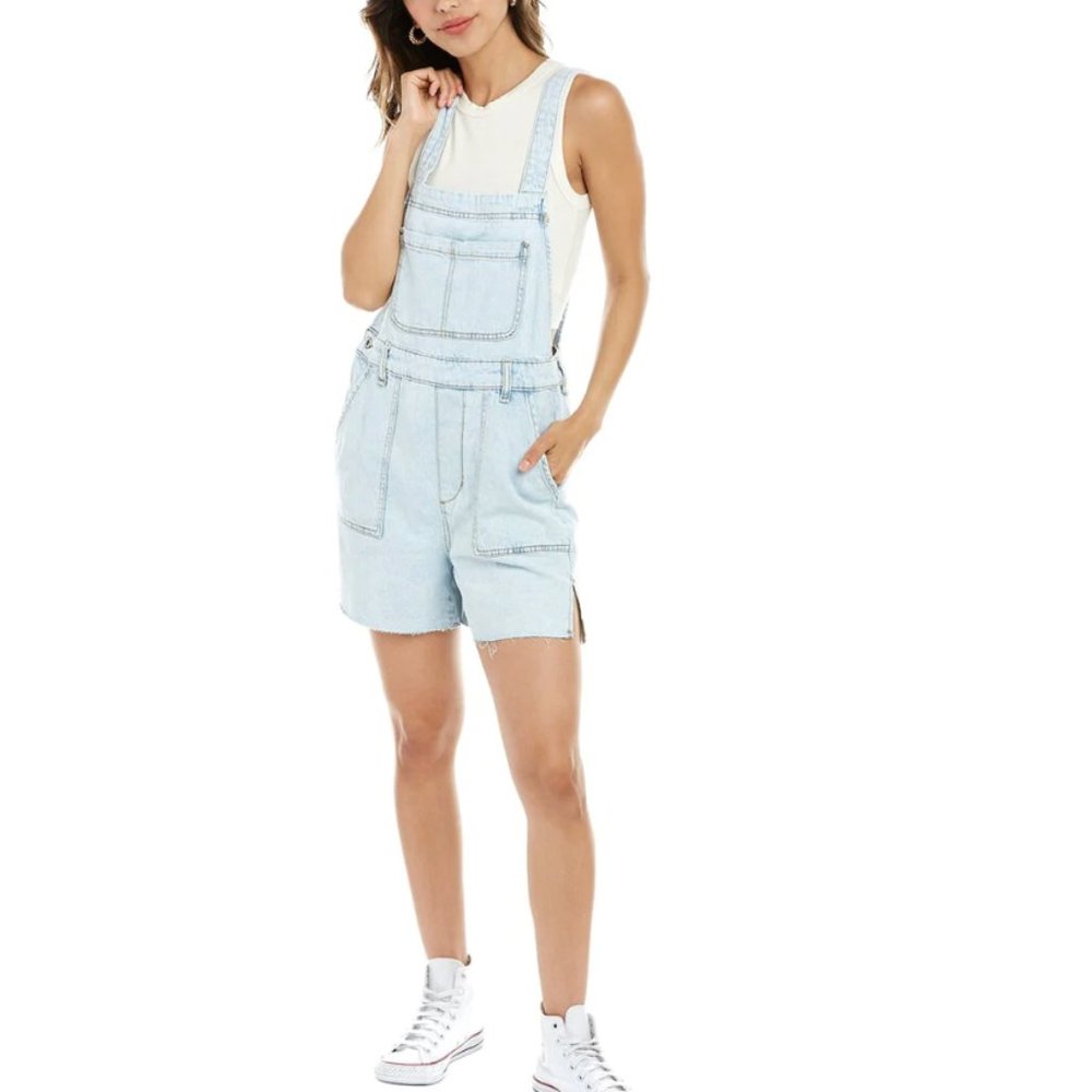 Slit Short Overalls